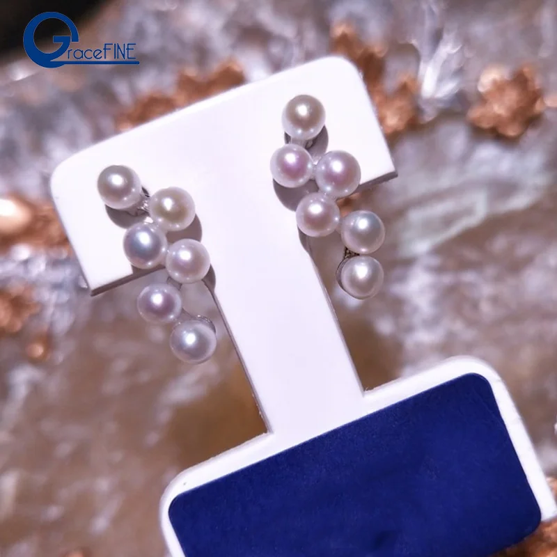 new design Japan style small grapes round bright 3-4mm natural freshwater pearl earrings S925 silver stud earrings for women
new design Japan style small grapes round bright 3-4mm natural freshwater pearl earrings S925 silver stud earrings for women