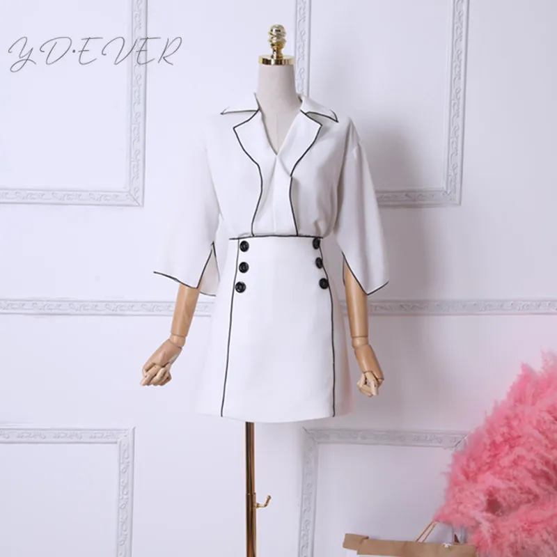 2019 Summer Fashion Women 3/4 Sleeves Tops + Skirt OL Style 2 pcs sets Female Dresses A112
2019 Summer Fashion Women 3/4 Sleeves Tops + Skirt OL Style 2 pcs sets Female Dresses A112