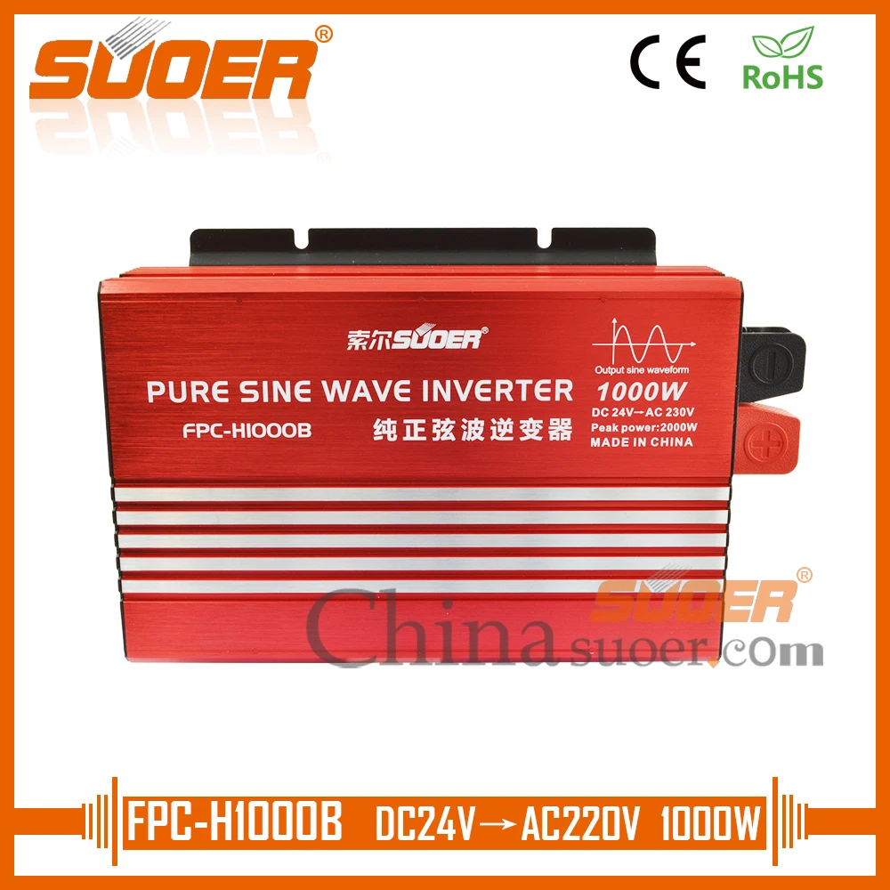 Suoer LCD Display Power Inverter 24V 220V Power Supply DC AC Frequency True Pure Sine Wave Inverter(FPC-H1000B)
Suoer LCD Display Power Inverter 24V 220V Power Supply DC AC Frequency True Pure Sine Wave Inverter(FPC-H1000B)