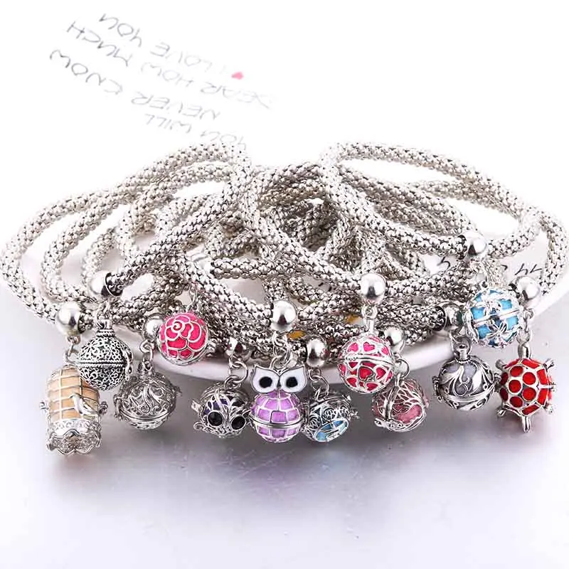 12 Style Silver Creative Perfume Diffusion Corn Chain Bracelet Elastic Exquisite Aroma Bracelet Ladies Fashion Jewelry
12 Style Silver Creative Perfume Diffusion Corn Chain Bracelet Elastic Exquisite Aroma Bracelet Ladies Fashion Jewelry