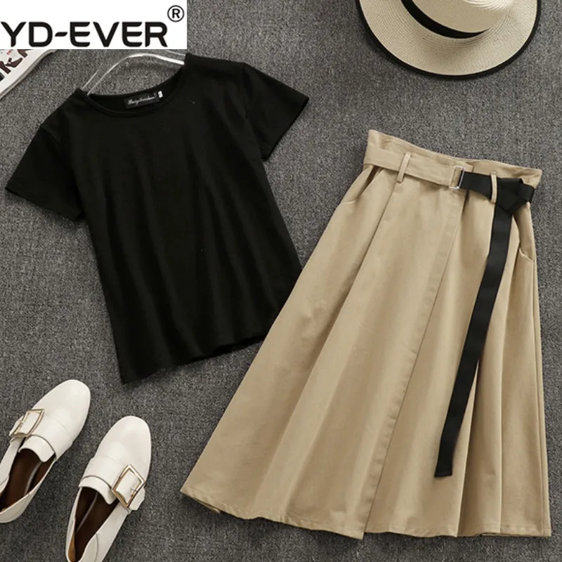 Women 2 Piece Outfit Spring 2019 O-Neck Short Sleeve T Shirts or Tank+Solid Irregular Sashes Skirt Women Sets 43314
Women 2 Piece Outfit Spring 2019 O-Neck Short Sleeve T Shirts or Tank+Solid Irregular Sashes Skirt Women Sets 43314