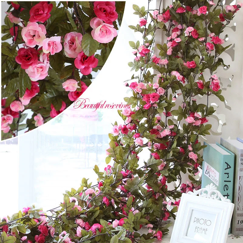 1pcs Artificial Rose Flower 230cm Vine Wedding Decorative Fake Silk Flowers With Green Leaves for Home Hanging Garland Decor
1pcs Artificial Rose Flower 230cm Vine Wedding Decorative Fake Silk Flowers With Green Leaves for Home Hanging Garland Decor