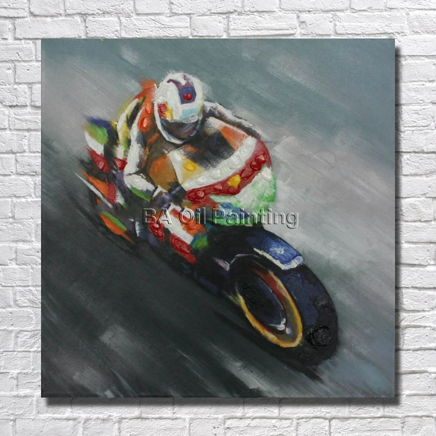 Morden Handpainted Abstract oil painting Riding a motorcycle wall Art picture on Canvas For store Room home Decoration
Morden Handpainted Abstract oil painting Riding a motorcycle wall Art picture on Canvas For store Room home Decoration