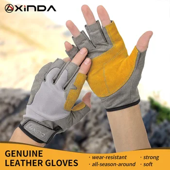 XINDA professional Outdoor Sports Half Finger Cowhide Climbing Gloves Rock Climb Downhill Hiking Anti Slip Wear resistant gloves
XINDA professional Outdoor Sports Half Finger Cowhide Climbing Gloves Rock Climb Downhill Hiking Anti Slip Wear resistant gloves