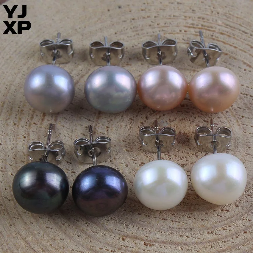 YJXP 9mm Bread Shaped Stud Earrings Freshwater Pearls Black/White/Pink/Grey Beads Women Girl Charms Earring Jewelry Making 1Pair
YJXP 9mm Bread Shaped Stud Earrings Freshwater Pearls Black/White/Pink/Grey Beads Women Girl Charms Earring Jewelry Making 1Pair