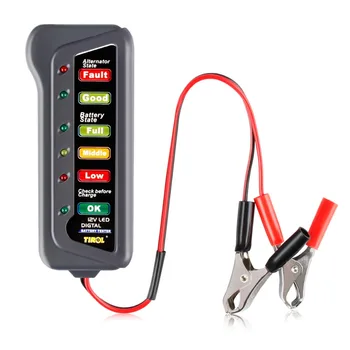 12V Car BatteryTester Alternator Tester Car Battery Condition& Alternator Charging 6 LED Display indication Auto Diagnostic Tool
12V Car BatteryTester Alternator Tester Car Battery Condition& Alternator Charging 6 LED Display indication Auto Diagnostic Tool