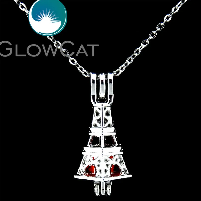 GLOWCAT K527 Silver 28mm Eiffel Tower Pendant Beads Cage Aromatherapy Essential Oil Diffuser Oyster Pearl Cage Locket Necklace
GLOWCAT K527 Silver 28mm Eiffel Tower Pendant Beads Cage Aromatherapy Essential Oil Diffuser Oyster Pearl Cage Locket Necklace