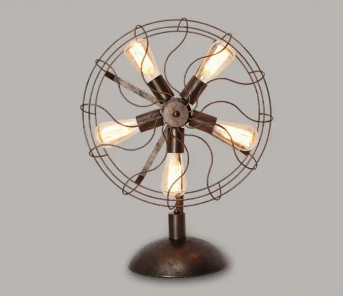 Desk Lamp Vintage Edison Iron Fan Lamps Retro Loft Style Industrial Creative Night Light
Desk Lamp Vintage Edison Iron Fan Lamps Retro Loft Style Industrial Creative Night Light