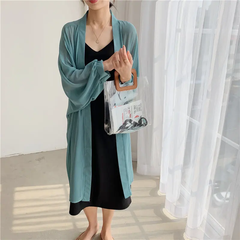 HziriP 2019 Summer Elegant Women Casual Loose Sunscreen Fashion Solid Thin Full-Sleeved Cardigans Tops Retro Mid-Length Shirts
HziriP 2019 Summer Elegant Women Casual Loose Sunscreen Fashion Solid Thin Full-Sleeved Cardigans Tops Retro Mid-Length Shirts