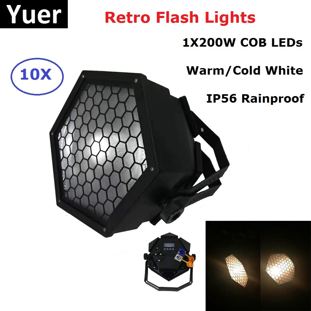 10X Professional Retro Flash Lights 200W COB Par Light Par LED Lights DJ Light Stage Uplighting KTV Disco DJ DMX 512 Controller
10X Professional Retro Flash Lights 200W COB Par Light Par LED Lights DJ Light Stage Uplighting KTV Disco DJ DMX 512 Controller