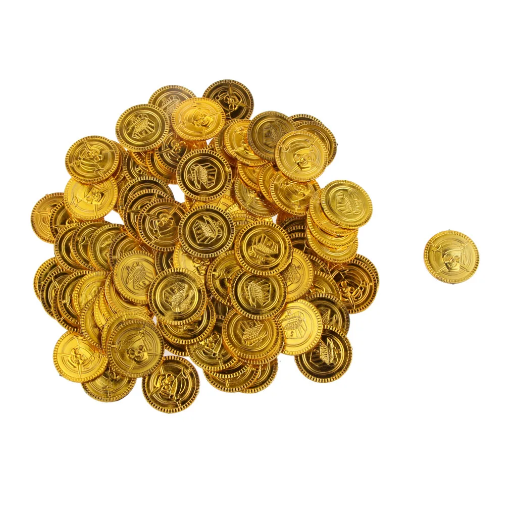 Plastic Pirate Gold Play Toy Coins Birthday Party Favors Pinata Money Coin Plastic Pirate Gold Play Toy Coins Birthday Party Favors Pinata Money Coin