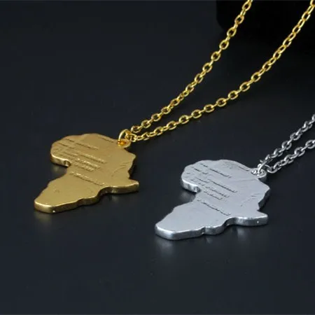Africa Map Pendant Necklace for Women/Men Silver/Gold Color Chain Ethiopian Jewelry African Maps Hiphop necklace Wholesale
Africa Map Pendant Necklace for Women/Men Silver/Gold Color Chain Ethiopian Jewelry African Maps Hiphop necklace Wholesale