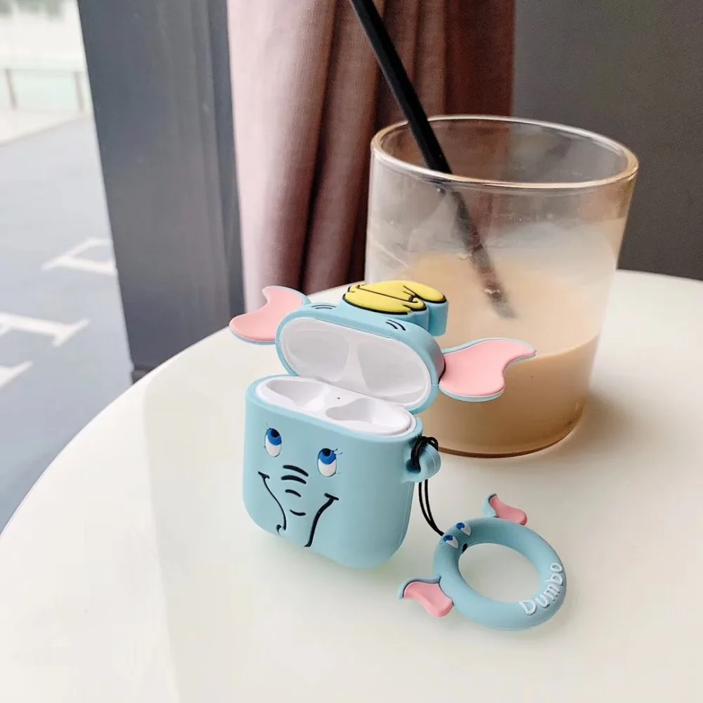 Cartoon Dumbo Doll keychain Earphone Case For Apple Airpods Headset Box Accessories Silicone Cover
Cartoon Dumbo Doll keychain Earphone Case For Apple Airpods Headset Box Accessories Silicone Cover