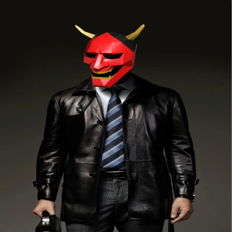 Paper Mask Toy 3d Red Devil Costume Cosplay DIY Paper Craft Model Mask Christmas Halloween Party Gift
Paper Mask Toy 3d Red Devil Costume Cosplay DIY Paper Craft Model Mask Christmas Halloween Party Gift