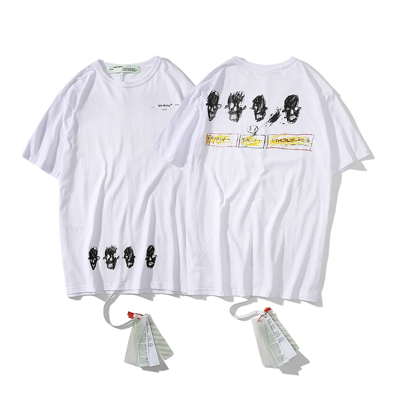 Graffiti Human head 19ss Off-White OW Men/Women Fashion Couple Lovers models Casual Cotton Round neck Short sleeve T-shirt
Graffiti Human head 19ss Off-White OW Men/Women Fashion Couple Lovers models Casual Cotton Round neck Short sleeve T-shirt
