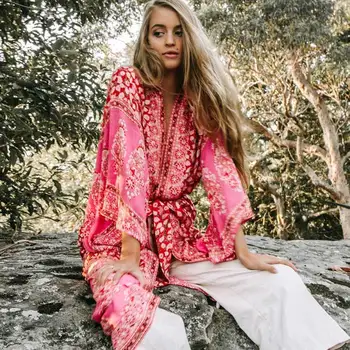 Boho Summer Three Quater Sleeve Floral Printed Trench Women Maxi Kimono Cardigan Loose Outwear Beach Clothes
Boho Summer Three Quater Sleeve Floral Printed Trench Women Maxi Kimono Cardigan Loose Outwear Beach Clothes