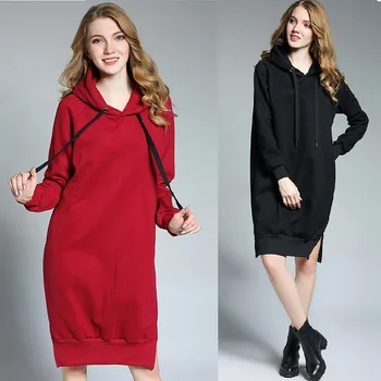New2017 Winter warm fleece long sweatshirt female cute split end hooded sweatshirt dress plus size loose fit tunics XL-XXXXL6661 
New2017 Winter warm fleece long sweatshirt female cute split end hooded sweatshirt dress plus size loose fit tunics XL-XXXXL6661
