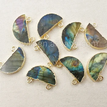 WT-P1050 Fashion Half Moon Stone Pendant with double loops Design Jewelry Natural Labradorite with gold strim Wholesale
WT-P1050 Fashion Half Moon Stone Pendant with double loops Design Jewelry Natural Labradorite with gold strim Wholesale