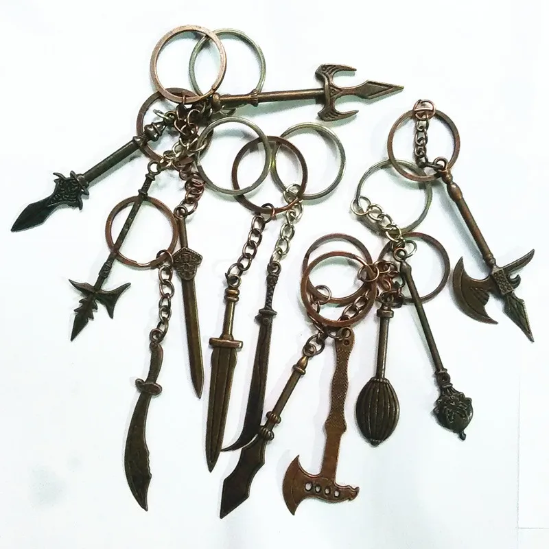 Fashion Personality Ancient Weapon Model Key Chain Hammer Sword etc Charming Keychains KeyRing Flash Bright Metal ChainRing
Fashion Personality Ancient Weapon Model Key Chain Hammer Sword etc Charming Keychains KeyRing Flash Bright Metal ChainRing