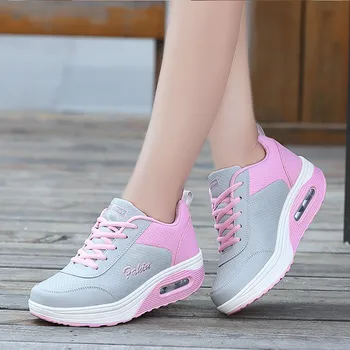 Women Running Shoes Outdoor Sport Air Cushion Shoes PU Leather Wedge Women Walking Shoes Soft Athletic Jogging Sport Sneakers
Women Running Shoes Outdoor Sport Air Cushion Shoes PU Leather Wedge Women Walking Shoes Soft Athletic Jogging Sport Sneakers