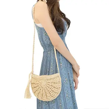 LJL Straw Crossbody Bag Women Weave Shoulder Bag Round Summer Beach Purse and Handbags
LJL Straw Crossbody Bag Women Weave Shoulder Bag Round Summer Beach Purse and Handbags