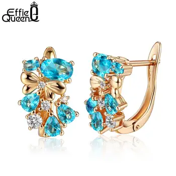Effie Queen 2019 Summer Jewelry Gold Color Stud Earrings with Luxury Big Stone Cubic Zirconia for Wedding Party Jewelry DOME60
Effie Queen 2019 Summer Jewelry Gold Color Stud Earrings with Luxury Big Stone Cubic Zirconia for Wedding Party Jewelry DOME60