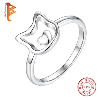 New Collection Trendy 100% 925 Sterling Silver Rings Little Cat & Heart Finger Ring Fashion European For Women Silver Jewelry
New Collection Trendy 100% 925 Sterling Silver Rings Little Cat & Heart Finger Ring Fashion European For Women Silver Jewelry