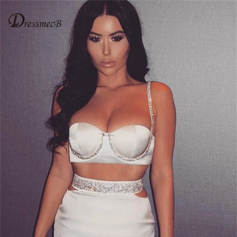 DRESSMECB Women Spaghetti Strap Brassiere Bralet Sexy Summer Party Bralette Crop Top Short Tank Vest Solid Camisole
DRESSMECB Women Spaghetti Strap Brassiere Bralet Sexy Summer Party Bralette Crop Top Short Tank Vest Solid Camisole