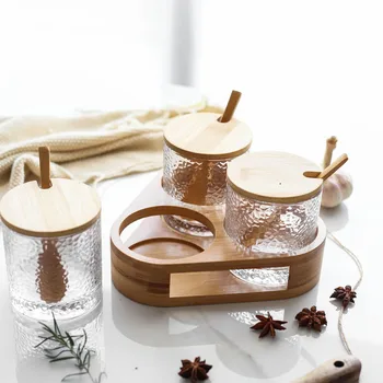 Creative Transparent Glass Kitchen Spice Jar Three-piece Seasoning Storage Tank Seasoning bottles Dispensing Bottle Box Salt
Creative Transparent Glass Kitchen Spice Jar Three-piece Seasoning Storage Tank Seasoning bottles Dispensing Bottle Box Salt