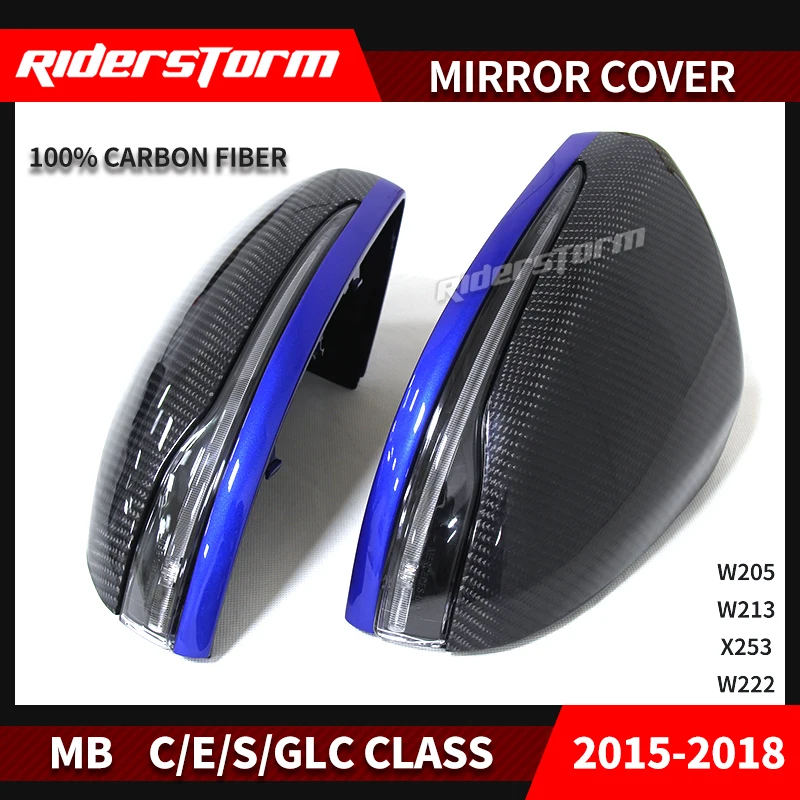 Carbon Fiber Rear View Mirror Cover Caps Turn Signal Corner Lamp for Mercedes Benz C Class W205 2015+ Replacement Auto Parts
Carbon Fiber Rear View Mirror Cover Caps Turn Signal Corner Lamp for Mercedes Benz C Class W205 2015+ Replacement Auto Parts