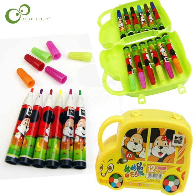2018 new students creative washable watercolor pen 12 color art marker drawing supplies child gift WYQ
2018 new students creative washable watercolor pen 12 color art marker drawing supplies child gift WYQ