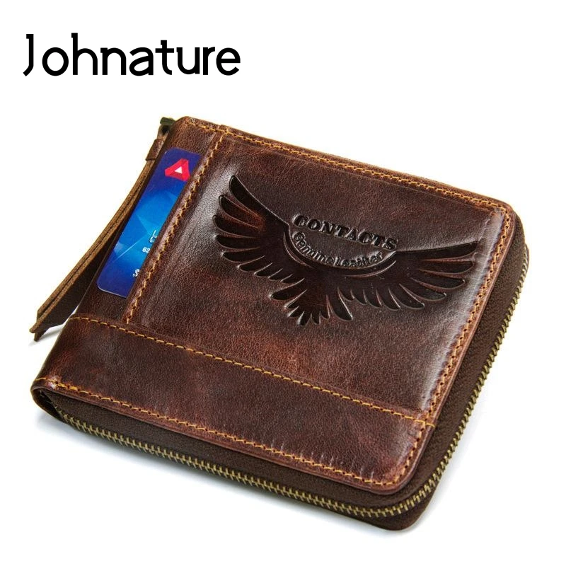 Johnature 2019 New Genuine Leather Vintage Solid Zipper Short Standard Wallets Multi-card Position Men Coin Purse
Johnature 2019 New Genuine Leather Vintage Solid Zipper Short Standard Wallets Multi-card Position Men Coin Purse