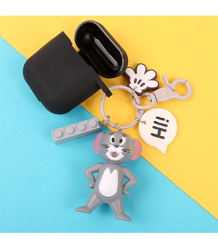 Cute cartoon keychain Headphone Earphone Case For Apple Airpods Accessories cute silicone cover
Cute cartoon keychain Headphone Earphone Case For Apple Airpods Accessories cute silicone cover