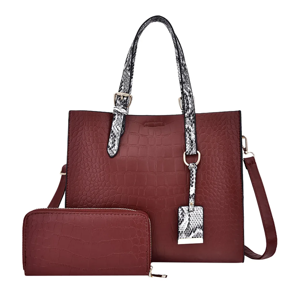 Black leather shoulder bag clutch bag 2019 Women Fashion Alligator Bag High Capacity Handbag Messenger Shoulder Bag 2Pcs #Zer
Black leather shoulder bag clutch bag 2019 Women Fashion Alligator Bag High Capacity Handbag Messenger Shoulder Bag 2Pcs #Zer