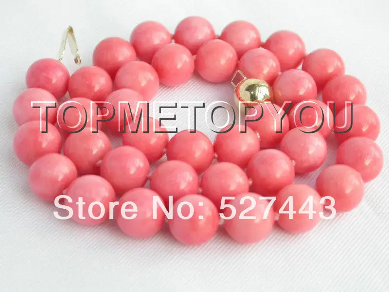 Wholesale Excellent! Genuine 11MM natural round pink coral necklace 14KGP Gold clasp
Wholesale Excellent! Genuine 11MM natural round pink coral necklace 14KGP Gold clasp