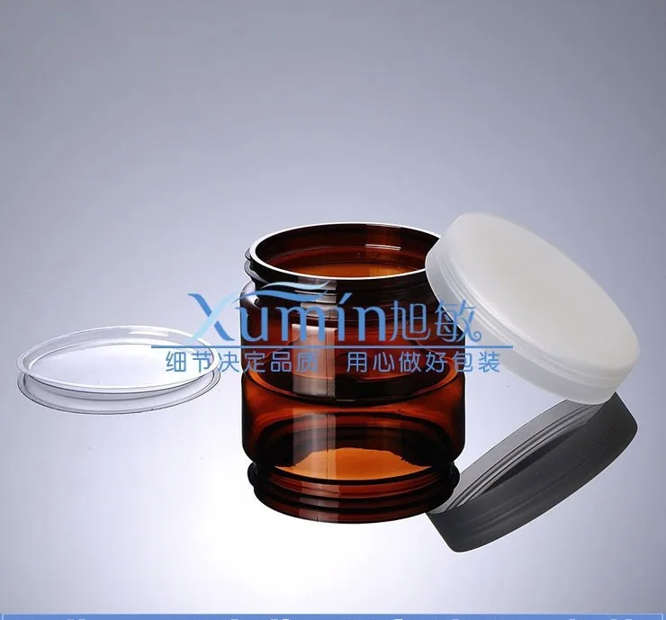 Free shipping: 100g brown PET Bottle With Gorgeous clear PP Cap, 100ml Plastic Container Cream Jar, Cosmetic jar
Free shipping: 100g brown PET Bottle With Gorgeous clear PP Cap, 100ml Plastic Container Cream Jar, Cosmetic jar