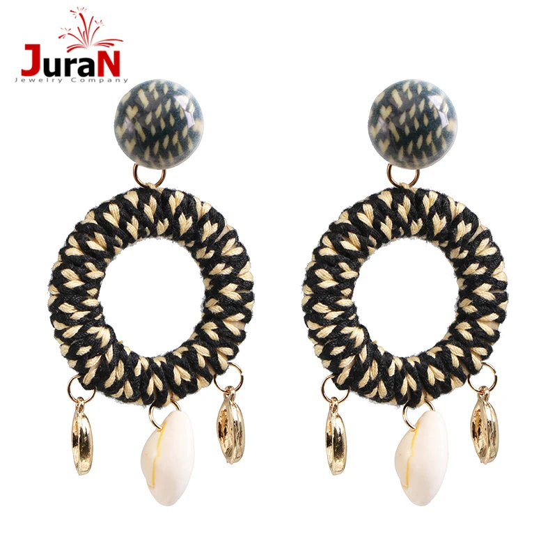 Handmade weaving rope Sea Shell Earrings For Women Bohemia Cowrie Statement Earrings 2019 Summer Beach Holiday Jewelry
Handmade weaving rope Sea Shell Earrings For Women Bohemia Cowrie Statement Earrings 2019 Summer Beach Holiday Jewelry