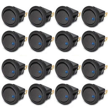 10* 12V Car Round Rocker Dot Boat Blue LED Light Toggle ON/OFF Switch Kits Black Car Dome Light Accessories 3/4''/19mm Hole
10* 12V Car Round Rocker Dot Boat Blue LED Light Toggle ON/OFF Switch Kits Black Car Dome Light Accessories 3/4''/19mm Hole