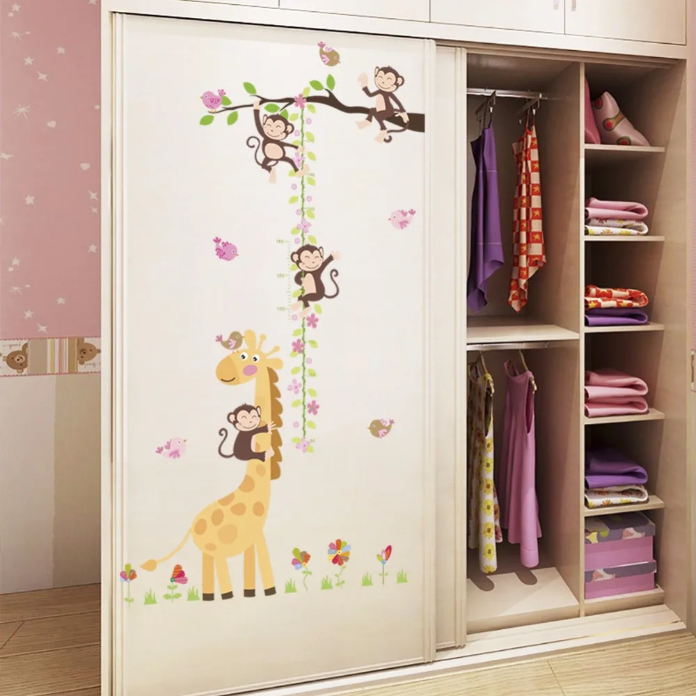 Cartoon Monkey Giraffe Eco-friendly Height Measure Wall Stickers for Kids room Bedroom Nursery Removable Art Decals Mural dc8
Cartoon Monkey Giraffe Eco-friendly Height Measure Wall Stickers for Kids room Bedroom Nursery Removable Art Decals Mural dc8