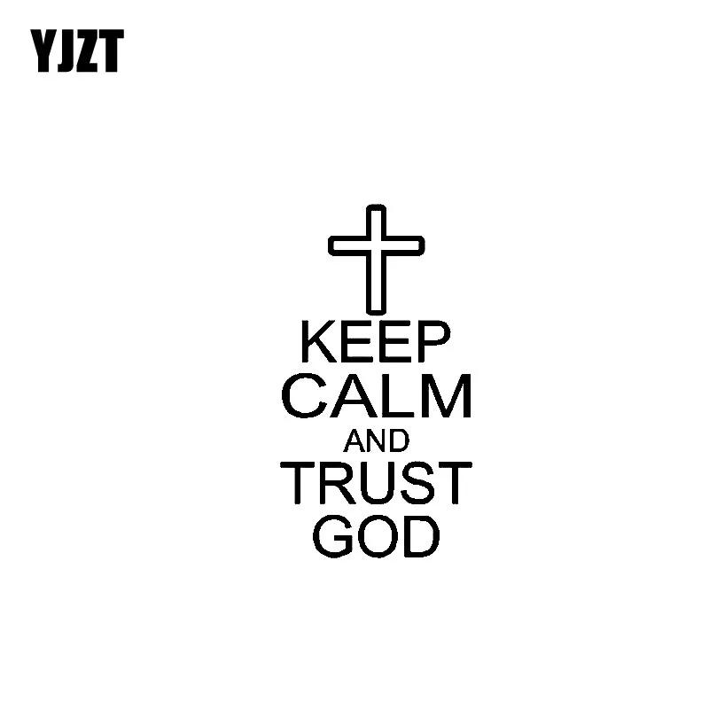 YJZT 6.9CM*12.7CM KEEP CALM AND TRUST GOD JESUS RELIGION CROSS Vinyl Car Motorcycle Sticker Decals Black/Silver C13-000188
YJZT 6.9CM*12.7CM KEEP CALM AND TRUST GOD JESUS RELIGION CROSS Vinyl Car Motorcycle Sticker Decals Black/Silver C13-000188