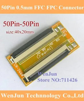 High Quality 50Pin 0.5mm pitch FFC FPC connector flat soft cable 50P to 50P extension adapter board 20pcs/lot
High Quality 50Pin 0.5mm pitch FFC FPC connector flat soft cable 50P to 50P extension adapter board 20pcs/lot