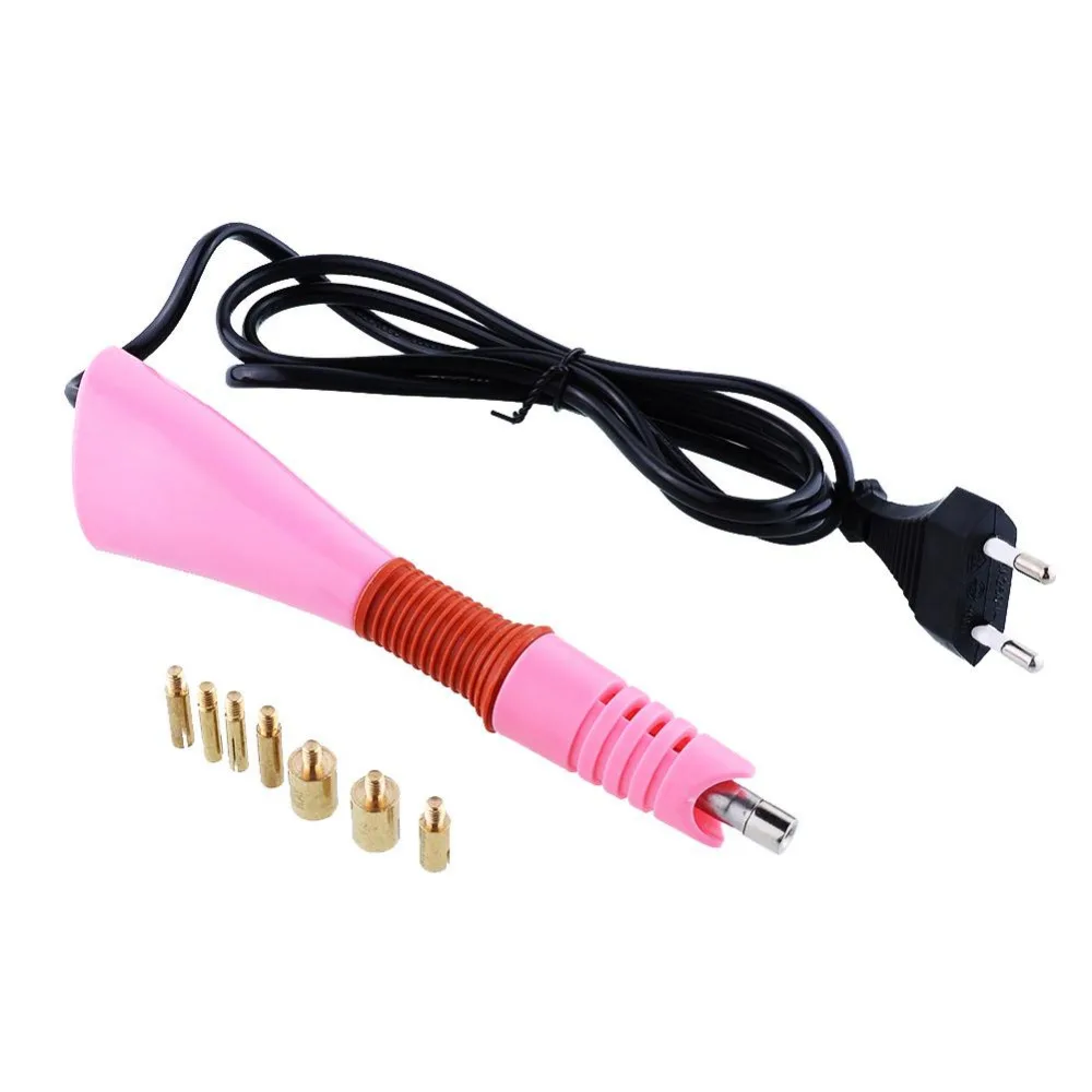 New Hotfix Crystal Rhinestones Stud Applicator wand Iron-On Tool +7 Tips 110/220V Drill Pen Electric Hot
New Hotfix Crystal Rhinestones Stud Applicator wand Iron-On Tool +7 Tips 110/220V Drill Pen Electric Hot