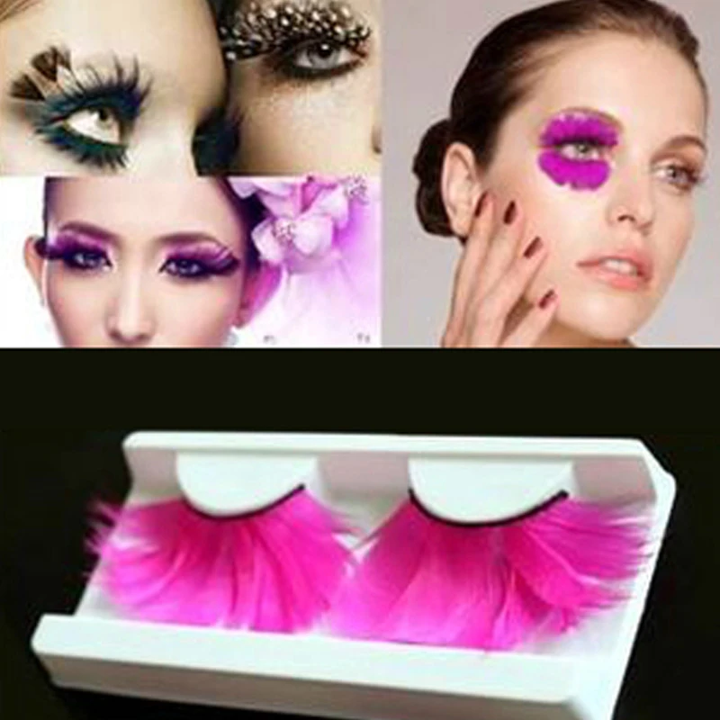 1Pairs Fashion Coloful False Eyelashes Feather Makeup Feather Eyelashes 3D Long Fake Lashes For Building Stage Party Makeup Tool
1Pairs Fashion Coloful False Eyelashes Feather Makeup Feather Eyelashes 3D Long Fake Lashes For Building Stage Party Makeup Tool
