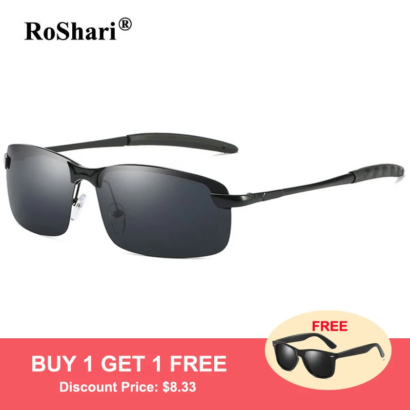 RoShari Men's Polarized Sunglasses Classic Designer Mirror Anti-Glare car Driving sun glasses for men gafas de sol hombre A63
RoShari Men's Polarized Sunglasses Classic Designer Mirror Anti-Glare car Driving sun glasses for men gafas de sol hombre A63