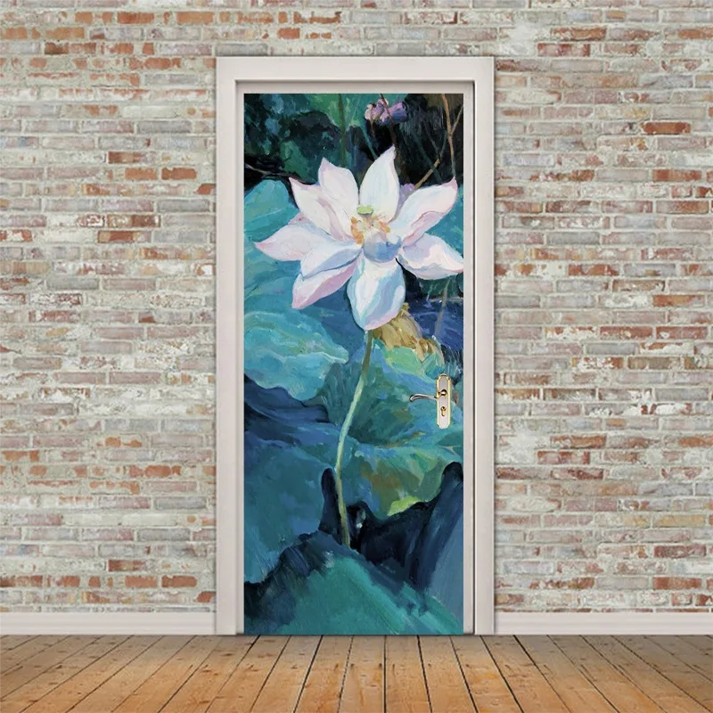 3D Door Stickers Creative Wall Decals Pond Lotus Pattern Door Decoration Bedroom Living Room Murals Posters Wallpaper
3D Door Stickers Creative Wall Decals Pond Lotus Pattern Door Decoration Bedroom Living Room Murals Posters Wallpaper