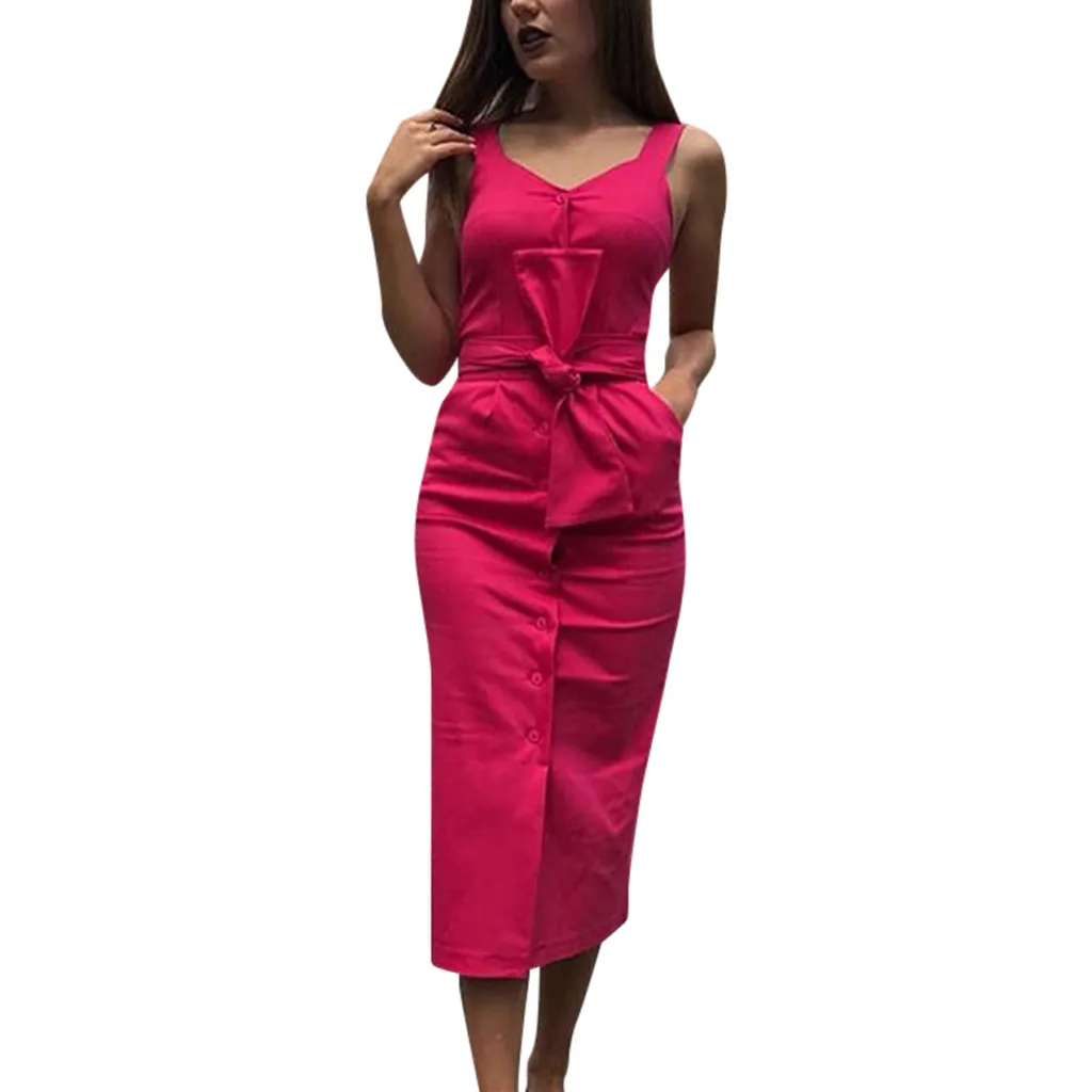 Elegant Long Dress Summer 2019 Vintage Sleeveless Midi Cami Dress Women Clothing Pockets Sexy Dresses Woman Party Night Sukienki
Elegant Long Dress Summer 2019 Vintage Sleeveless Midi Cami Dress Women Clothing Pockets Sexy Dresses Woman Party Night Sukienki