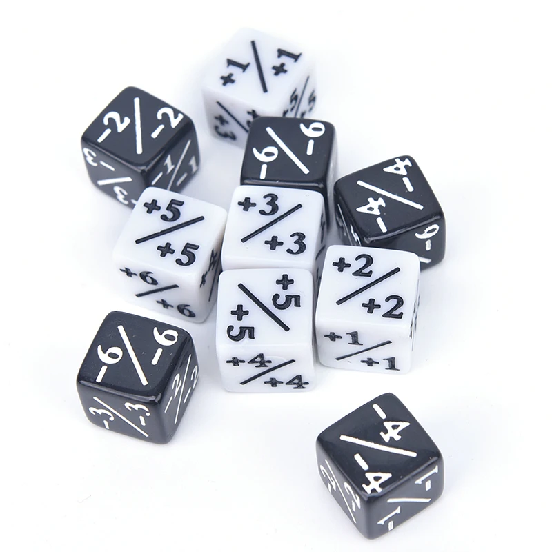 10pcs Dice Counters 5 Positive +1/+1 & 5 Negative -1/-1 For Magic The Gathering Table Game Funny Dic
10pcs Dice Counters 5 Positive +1/+1 & 5 Negative -1/-1 For Magic The Gathering Table Game Funny Dic
