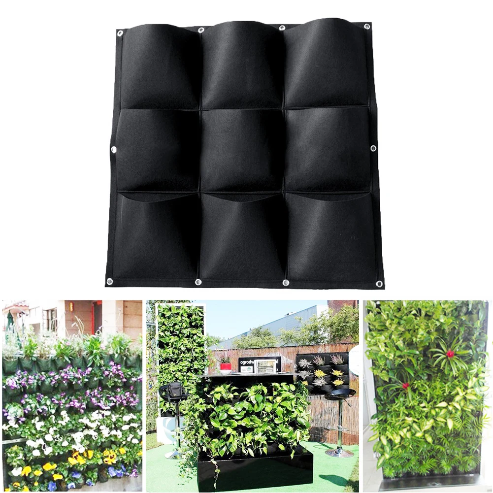1PC 9 Pockets Vertical Planting Bags Hanging Planter Pot Vertical Garden Plant Growing Container Bag Flower Balcony Wall Seeding
1PC 9 Pockets Vertical Planting Bags Hanging Planter Pot Vertical Garden Plant Growing Container Bag Flower Balcony Wall Seeding