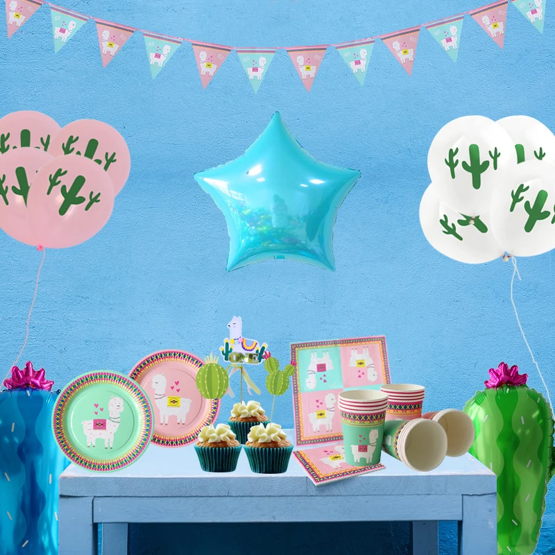 Alpaca Party Wedding Disposable Tableware Cactus Balloons Table Decoration Accessories Kids Toy Happy Birthday Party Decorations
Alpaca Party Wedding Disposable Tableware Cactus Balloons Table Decoration Accessories Kids Toy Happy Birthday Party Decorations