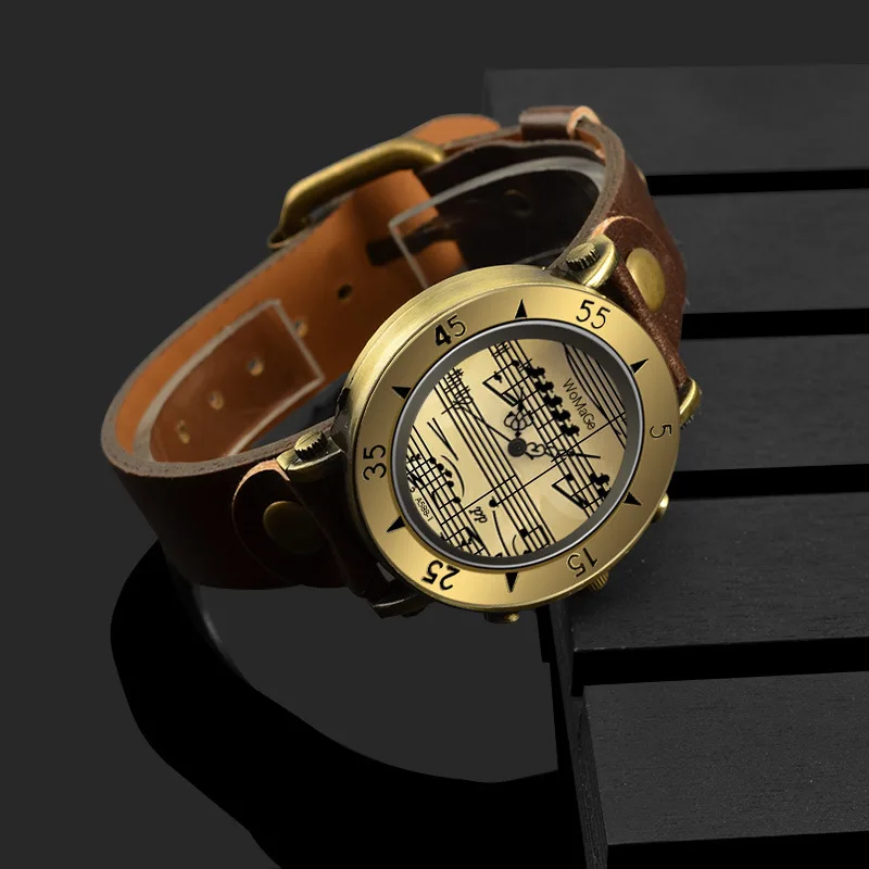 Vintage Leather Women Watches Round Gold Dial Women Men Unisex Quartz Wristwatch Hot relojes para mujer
Vintage Leather Women Watches Round Gold Dial Women Men Unisex Quartz Wristwatch Hot relojes para mujer